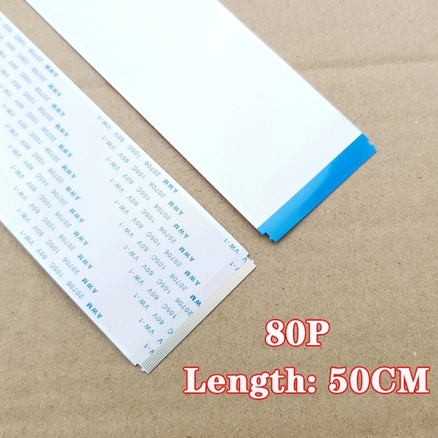 80Pin AWM 20706 105C 60V VW-1 FFC Ribbon Cable 80Pin 50CM Logic board cable LCD screen cable For Samsung Sony TCL LCD TV