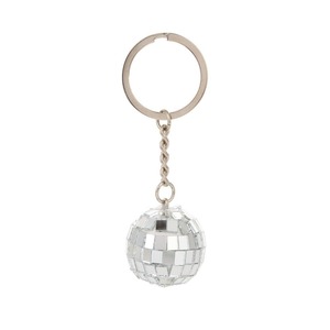 Venta caliente plata Disco pastel decoración brillante espejo reflectante bolas de Navidad pastel decoración bola para <span class=keywords><strong>llavero</strong></span> de fiesta de cumpleaños - Product Image 3