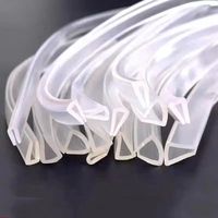 Burlete Transparente de PVC para Ventanas y Puertas, Junta de Sellado para Ducha y Baño de 4 a 12 mm, Tira de Sellado Personalizable con Corte a Medida