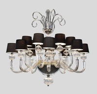 Lustre en verre artisanal haut de gamme, forme unique, verre ambré fantaisie, lampe suspendue moderne pour hôtel, luminaire suspendu au plafond