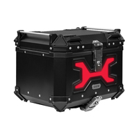 MOTOCENTRIC 45L Coffre de Moto Bagages Top Case en Alliage d'Aluminium Boîte Arrière Moto Accessoires Extérieurs Moto