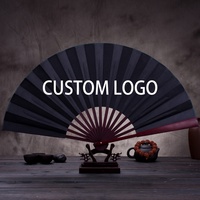 Abanico Plegable de Bambú Personalizado para Danza Tai, Artes Marciales, Kung Fu y Música Tradicional China, de Color Sólido, para Espectáculos Escénicos