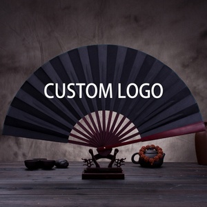 Custom in Stock Nese Martial Arts Kung Fu Handfan Tai Dance Fan Plastic Stage Performance Folding Fan Solid Color Fan - Product Image 6