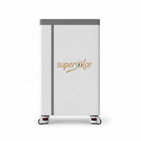 Système de stockage d'énergie domestique mural Super Solar 5 kWh, batterie LiFePO4 51,2 V, alimentation de secours solaire hybride, protection IP55