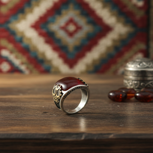 925K Sterling <b>Silver</b> Ottoman <b>Men</b> <b>Ring</b> - Product Image 3