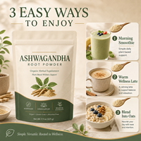 Poudre de Withania Somnifera Premium, Racine d'Ashwagandha Biologique pour l'Équilibre du Cortisol et le Soutien de la Vitalité, OEM