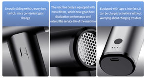 Mini Electronic 150000 RPM 4000MAH Plumero de aire eléctrico Práctico Plumero de aire Refrigeración Turbo Jet Soplador Metal Mini Jet Fan - Product Image 6