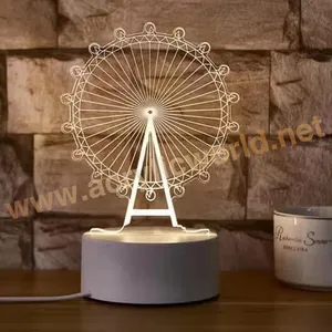 china factory 3D Optical Illusion Lamp Color Changing 3D LED Night Light For Christmas Decoration