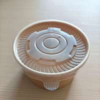 Couvercles en plastique jetables anti-fuite de qualité alimentaire pour gobelets à soupe en papier de 8/10/12/16 oz, écologiques, en PP, faciles à ouvrir, personnalisables