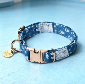 M Size Luxury Premium Durable Soft Breathable Cotton Pet <b>Collar</b> Buckle Closure Comfortable Stylish Modern Elegant Adjustable - Product Image 1