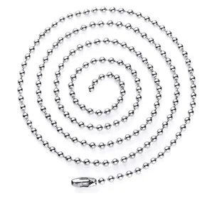 2023 Runde Perlenkette Welle Perlenkette Männer und Frauen Titan Stahl Halskette Edelstahl einfache Kette