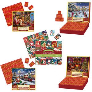 Calendrier de l'Avent en forme de puzzle, 1008 pièces, puzzle de compte à rebours de Noël pour enfants et adultes - Product Image 3