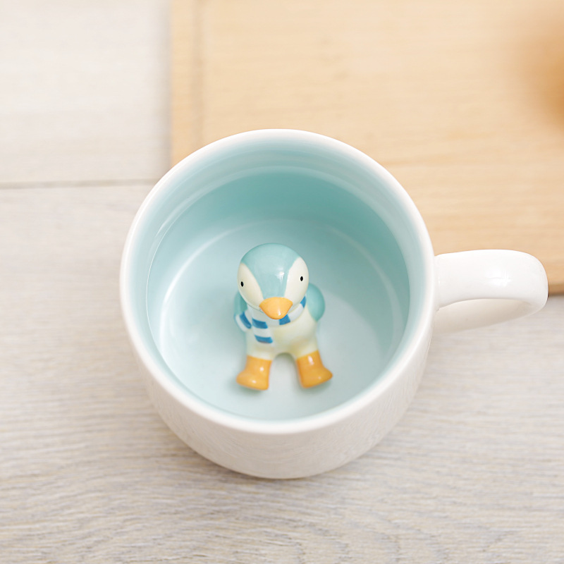 Tasse blanche - pingouin