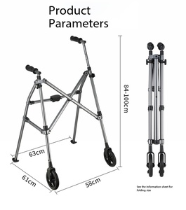 Health Medical Aluminum Lightweight Walker Folding Adult Orthopedic Walker - Product Image 2