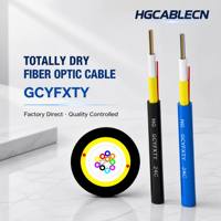 Câble à microfibres optiques soufflé à l'air GCYFXTY pour extérieur, entièrement sec, avec renfort en PRF et gaine en PEHD, câble de conduit