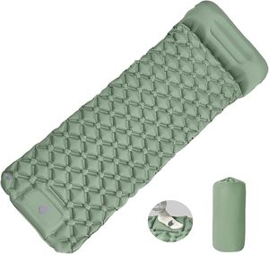 <span class=keywords><strong>Matelas</strong></span> de camping gonflable ultraléger avec oreiller intégré et pompe à pied, version améliorée, compact, <span class=keywords><strong>meilleur</strong></span> tapis de couchage - Product Image 1