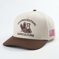 Gorra de béisbol trucker snapback de 5 paneles con visera curva, bordado 3D personalizado, de algodón twill bicolor, estilo A-Frame y corona alta, al por mayor