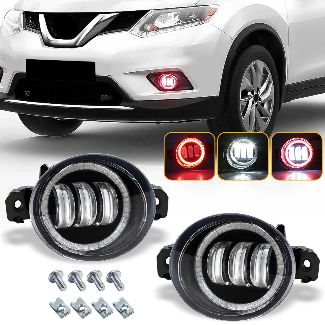 Luz blanca Ojos de ángel rojos.