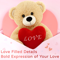 Ours en peluche Saint-Valentin en stock d'usine, petits animaux en peluche en gros avec cœur rouge doux, le meilleur cadeau pour petite amie