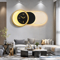 Nouvelle Applique Murale de Luxe Créative avec Horloge et Modélisation Technologique pour Tête de Lit de Chambre, Salon et Restaurant