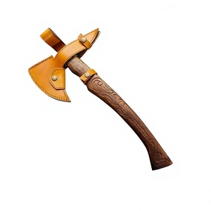Hacha Tomahawk con mango de madera tallado a mano, hoja de acero forjado, hacha de supervivencia, herramienta para exteriores, hachas fabricadas en fábrica en venta - Product Image 4