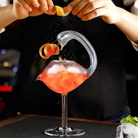 Verres à vin créatifs en forme d'animaux, gobelets à margarita uniques, verres à cocktail en forme de cygne de 6 oz pour bar, vente en gros