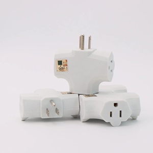 Adaptateur <span class=keywords><strong>de</strong></span> mise à la terre en forme <span class=keywords><strong>de</strong></span> T 125 V 15 A : Répartiteur 3 voies <span class=keywords><strong>avec</strong></span> prises murales à trois broches et rallonge <span class=keywords><strong>de</strong></span> <span class=keywords><strong>prise</strong></span> - Product Image 2