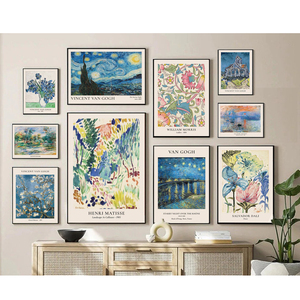 Set <span class=keywords><strong>di</strong></span> <span class=keywords><strong>Stampe</strong></span> da Parete SQ Blue Gallery, <span class=keywords><strong>Stampe</strong></span> <span class=keywords><strong>di</strong></span> <span class=keywords><strong>Van</strong></span> <span class=keywords><strong>Gogh</strong></span>, Decorazione Elettroclasicista Maximalista, <span class=keywords><strong>Stampe</strong></span> d'Arte Vintage, Dipinti da Parete - Product Image 1