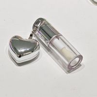 Tubes à gloss transparents en plastique de 3,5 ml et 5 ml, avec logo personnalisé, conteneurs vides pour gloss, emballage cosmétique avec porte-clés mignon