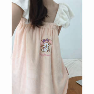 سانريو حقيقي حزام العزاء تنورة حمام للنساء الأميرة الرياح الصيف ربطة حمام سميكة ماصة منشفة حمام - Product Image 3