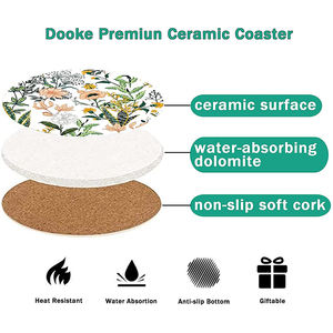 Posavasos absorbente para el Interior del coche, accesorio bonito para bebidas, 3 en - Product Image 6