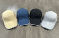 Gorra de Béisbol Unisex con Logotipo, Impermeable, de 5 Paneles, 100% Poliéster Oxford, Corona Suave de Velour, Cierre de Hebilla Metálica, Ligera y Transpirable
