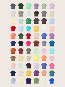 <span class=keywords><strong>Camiseta</strong></span> Oversize de Algodón 100% de 210GSM, 66 Colores, Top Básico para Combinar, <span class=keywords><strong>Camiseta</strong></span> Lisa para Hombre y Mujer, Venta al por Mayor - Product Image 2