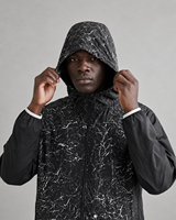 Chaquetas Deportivas con Capucha de 320 Gsm para Hombre, Reactivas al Estrés, con Superficie Dinámica Reversible y Efecto de Grietas