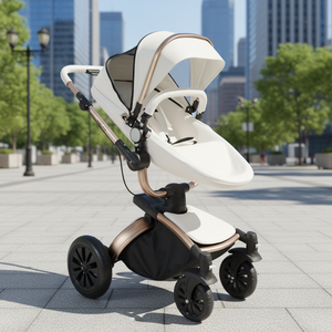 Poussette double pour bébés certifiée CE, 3 en 1, avec siège auto, cadre en alliage, système de voyage haute qualité – Offre spéciale - Product Image 4