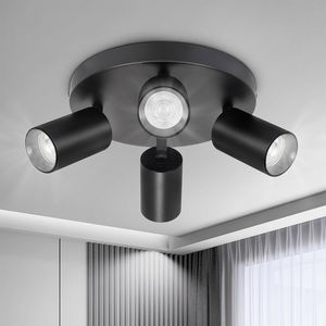 Spot de <span class=keywords><strong>plafond</strong></span> GU10 rotatif moderne et minimaliste, 4 directions, rond, blanc/noir, en métal, à montage en surface, pour <span class=keywords><strong>salon</strong></span> et maison - Vente chaude - Product Image 6