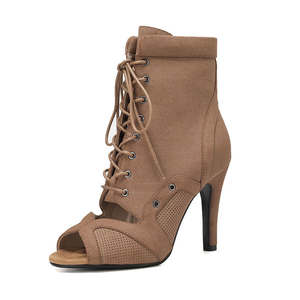 Zapatos de Baile Deportivos, Zapatos de Baile de Tacón Alto, Elegantes y Modernos, de Gamuza, para Jazz y Baile Latino - Product Image 4