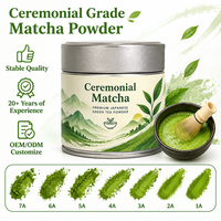 Matcha biologique certifié UE USDA, qualité cérémonielle 7A, en boîte métallique, 30g 50g, marque privée