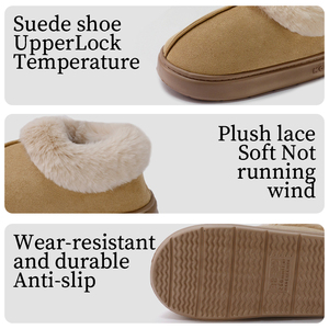 Nuevas pantuflas transfronterizas para 2025, pantuflas de gamuza, aislantes para el hogar, antideslizantes, botas de nieve, EVA - Product Image 3