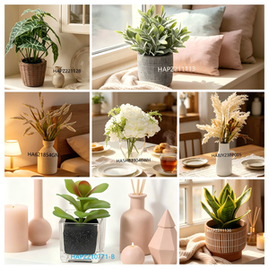 Plante artificielle en pot de fleurs de Cornus Florida rose, durable et écologique, avec pot en céramique pour la décoration intérieure de la maison ou du bureau - Product Image 6