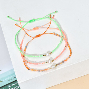 Bracelets d'amitié tissés à la main en perles naturelles et perles Miyuki, style bohème - Product Image 4