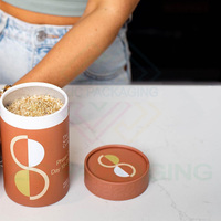 Récipient à poudre écologique Boîte d'emballage en carton cylindre rond en papier tube pour aliments