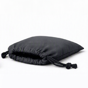 Customized logo Natural <b>Canvas</b> Cotton <b>Drawstring</b> <b>Bag</b> Pouch Small Muslin Black Cloth Double String Dust <b>Bag</b> for Jewely - Product Image 3