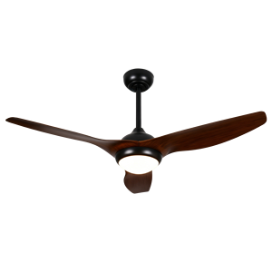 Ventilateur de plafond LED moderne à 3 pales en ABS imitation bois pour salon, chambre, salle à manger et maisons contemporaines - Product Image 3