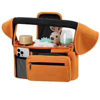 Sac de rangement tendance pour poussette avec poche avant, organiseur de poussette, organiseur de couches pour bébé