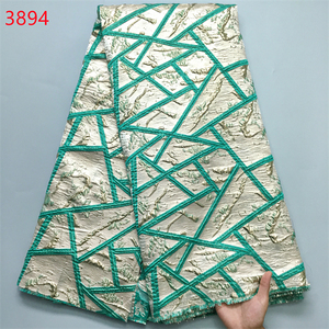 3894 haute qualité prix raisonnable Offre Spéciale prix de gros pas cher dentelle tissu africain damassé Jacquard brocart <span class=keywords><strong>tissus</strong></span> pour la fête - Product Image 5
