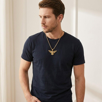 Nouveau Collier PVD en Acier Inoxydable 316 pour Homme, Pendentif Aigle à Double Tête Style Punk Vintage, Bijoux de Mode, Breloques en Gros pour DIY