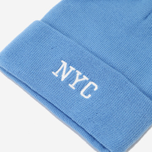 New NY Embroidered Ski Hat - Autumn &amp; Winter Slouchy Knit Hat, Letter Woolen Hat, Unisex <strong>Beanie</strong> with <strong>Pom</strong>-<strong>Pom</strong> - Product Image 4