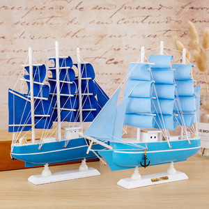 Decorazione Nautica in Legno Blu <span class=keywords><strong>Scuro</strong></span> Stile Mediterraneo Eco-Friendly con Design Moderno - Product Image 2