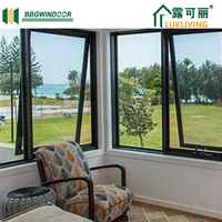 Lukliving toutes les tailles Style étanche en verre trempé Protection contre la pluie en aluminium auvent Windows pour la conception de verre de fenêtre de maison